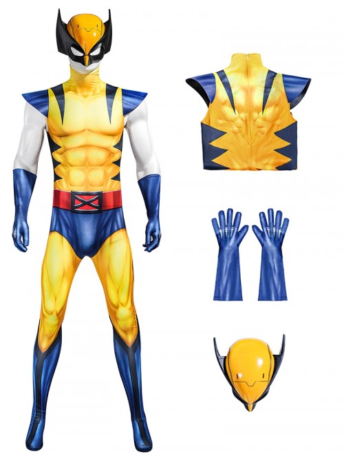 Anime X-Men '97 Halloween Cosplay Wolverine Bodysuit Costume Set Without Shoes