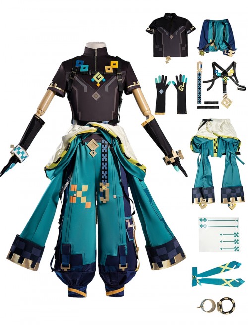 Game Genshin Impact Halloween Cosplay Kinich Costume Full Set