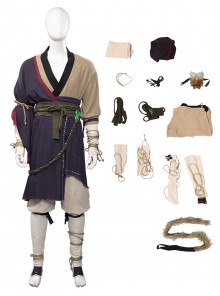 Black Myth Wukong Wukong Braided Belt Halloween Cosplay Costume Set Without Gourd Without Masks