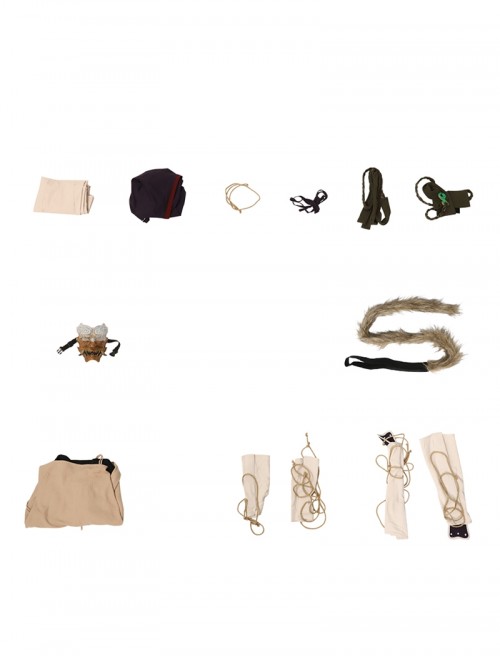 Black Myth Wukong Wukong Braided Belt Halloween Cosplay Costume Set Without Gourd Without Masks