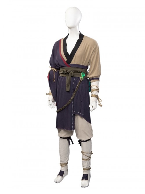 Black Myth Wukong Wukong Braided Belt Halloween Cosplay Costume Set Without Gourd Without Masks