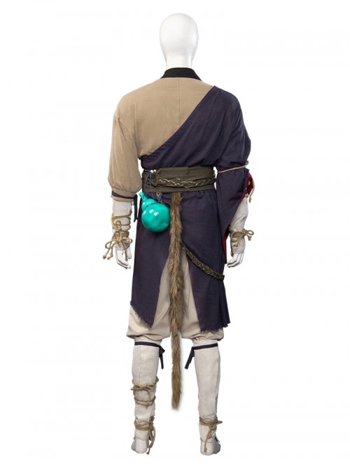 Black Myth Wukong Wukong Braided Belt Halloween Cosplay Costume Set Without Gourd Without Masks