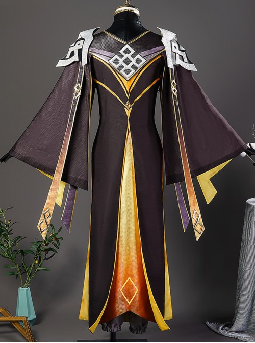 Game Genshin Impact Halloween Cosplay Zhongli New Skin Rex Lapis Costume Full Set