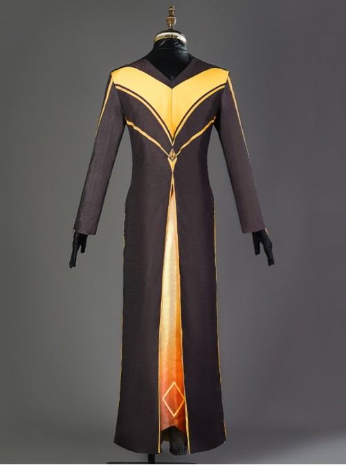 Game Genshin Impact Halloween Cosplay Zhongli New Skin Rex Lapis Costume Full Set