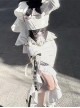 Ring Star Gate Series Ornate Gothic Lolita Royal White Elegant Ruffle Bow Tie Long Sleeve Blouse