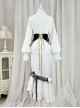Ring Star Gate Series Ornate Gothic Lolita Royal White Elegant Ruffle Bow Tie Long Sleeve Blouse