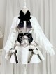 Ring Star Gate Series Elegant Gothic Lolita White Delicate Jacquard Sweet Floral Bowknot Short Skirt