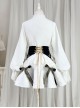 Ring Star Gate Series Elegant Gothic Lolita White Delicate Jacquard Sweet Floral Bowknot Short Skirt