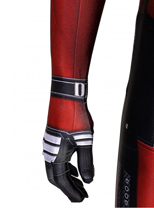 Deadpool Halloween Cosplay Deadpool Costume Printing Red Bodysuit Set