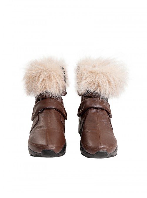 Marvel Rivals Halloween Cosplay Doreen Allene Green Squirrel Girl Accessories Brown Furry Leather Shoes