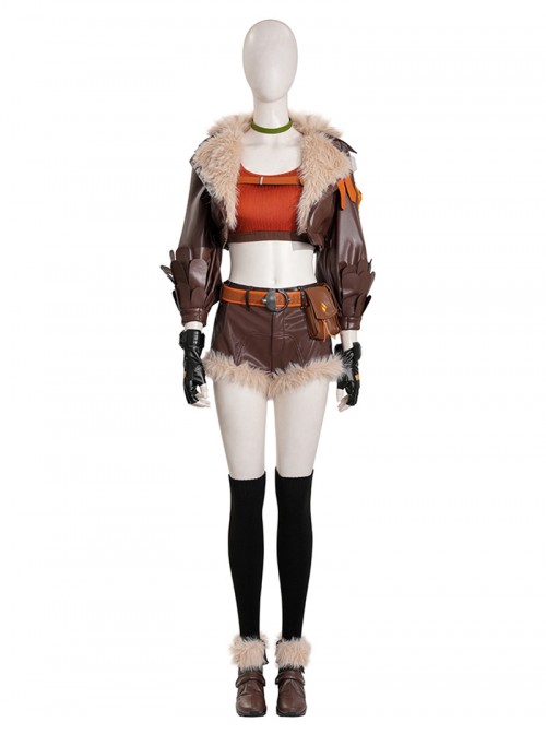 Marvel Rivals Halloween Cosplay Doreen Allene Green Squirrel Girl Accessories Brown Furry Leather Shoes