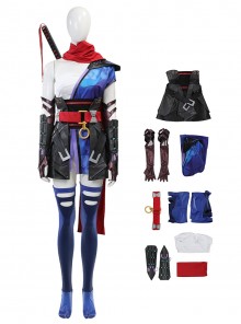 Game Marvel Rivals Halloween Cosplay Psylocke Sai Costume Set Without Shoes And Sword