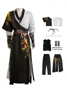 Game Where Winds Meet Halloween Cosplay Player Young Martial Master Initial Costume Set Without Shoes