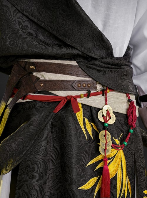 Game Where Winds Meet Halloween Cosplay Player Young Martial Master Initial Costume Set Without Shoes
