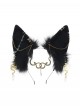Illusion Snake Series Punk Lolita Dark Gothic Cosplay Prop Exotic Realistic Black Wolf Ears Hair Hoop Headband