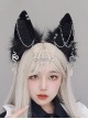 Illusion Snake Series Punk Lolita Dark Gothic Cosplay Prop Exotic Realistic Black Wolf Ears Hair Hoop Headband