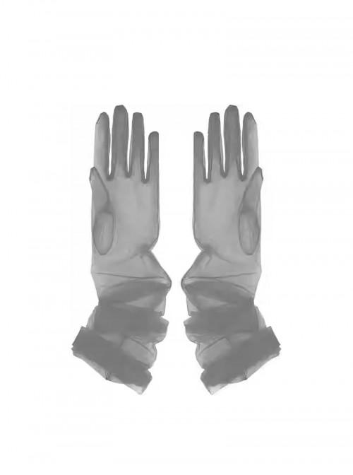 Elegant Simple Classic Lolita Refined Bridal Accessory Sheer Mesh Lace Socialite Wedding Banquet Gloves