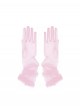 Elegant Simple Classic Lolita Refined Bridal Accessory Sheer Mesh Lace Socialite Wedding Banquet Gloves