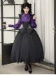 Thorn Night Elegant Series Gothic Lolita Exquisite Embroidery Cross Pendant Black Bustier Suspender Long Skirt