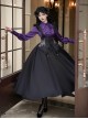 Thorn Night Elegant Series Gothic Lolita Exquisite Embroidery Cross Pendant Black Bustier Suspender Long Skirt