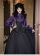 Thorn Night Elegant Series Gothic Lolita Exquisite Embroidery Cross Pendant Black Bustier Suspender Long Skirt