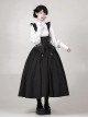 Thorn Night Elegant Series Gothic Lolita Exquisite Embroidery Cross Pendant Black Bustier Suspender Long Skirt