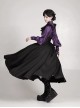 Thorn Night Elegant Series Gothic Lolita Exquisite Embroidery Cross Pendant Black Bustier Suspender Long Skirt