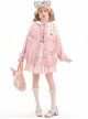 Cream Strawberry Embroidery Kawaii Fashion Scalloped Edge Bow Ribbon Plaid Pink Long Sleeve Knit Sweater
