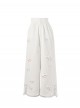 White Kawaii Fashion Bowknot Plush Cartoon Kitty Cat Sweet Girl Casual Loose Fit Long Pants