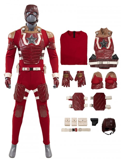 Thunderbolts Halloween Cosplay Red Guardian Costume Set Without Shoes And Props