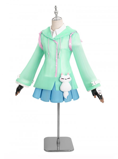 Game Overwatch Halloween Cosplay Kiriko Rainy Stroll Costume Set Without Shoes