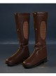 Game Where Winds Meet Halloween Cosplay Jiang Yan Accessories Brown Boots