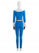Movie The Fantastic Four First Steps Halloween Cosplay Invisible Woman Bodysuit Costume Set Without Shoes