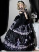 Twilight Manor Series Elegant Classic Lolita Black Purple Gorgeous Noble Butterfly Ruffle Long Off Shoulder Dress Set