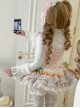 Candy House Series Sweet Lolita Pink Cute Printing Magical Girl Ballet Style Short Dress Set