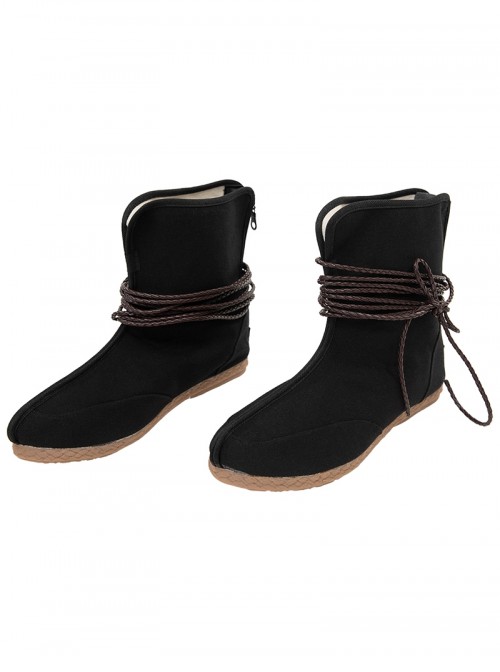 Game Where Winds Meet Halloween Cosplay Young Master Accessories Black Cloth Shoes