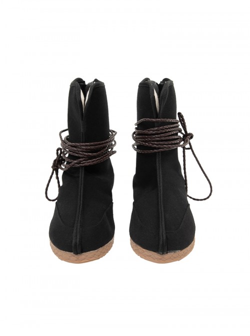 Game Where Winds Meet Halloween Cosplay Young Master Accessories Black Cloth Shoes