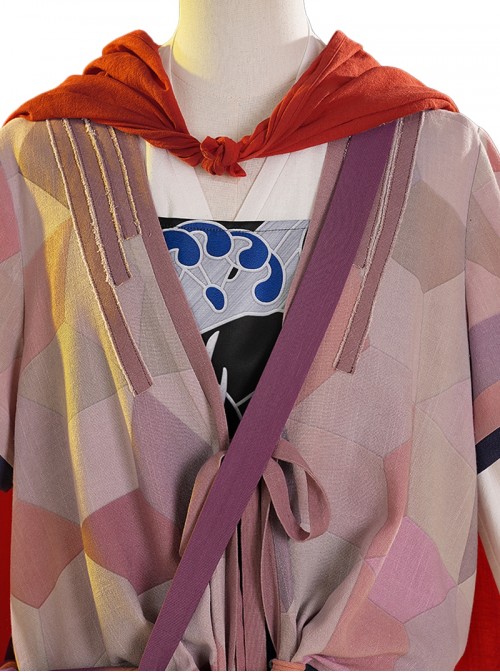 Game Where Winds Meet Halloween Cosplay Red Line Costume Set