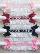 Original Versatile Soft Girl Sweet Lolita Cute Plush Droopy Rabbit Ears Ruffle Bow Ribbon Hairband