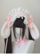 Original Versatile Soft Girl Sweet Lolita Cute Plush Droopy Rabbit Ears Ruffle Bow Ribbon Hairband