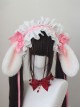 Original Versatile Soft Girl Sweet Lolita Cute Plush Droopy Rabbit Ears Ruffle Bow Ribbon Hairband