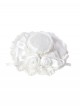 Elegant Exquisite Classic Lolita Lace Silk Texture Satin Flowers Round Bonnet Hat