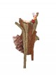 Forest Spirit Series Kawaii Fashion Faux Bark Branch Spring Natural Elf Boned Lace Up Plush Corset Top