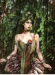 Forest Spirit Series Kawaii Fashion Faux Bark Branch Spring Natural Elf Boned Lace Up Plush Corset Top