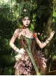 Forest Spirit Series Kawaii Fashion Faux Bark Branch Spring Natural Elf Boned Lace Up Plush Corset Top