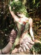 Forest Spirit Series Kawaii Fashion Faux Bark Branch Spring Natural Elf Boned Lace Up Plush Corset Top
