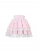 Light Pink Lace Ruffle Kawaii Fashion Sweet Multi Layered Fluffy Cake Skirt