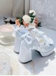 Tea Party Series Sweet Lolita Bowknot Round Toe Chunky Heel Platform High Heel Shoes