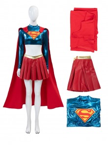 Movie Supergirl Woman Of Tomorrow Halloween Cosplay Supergirl Trailer Version Costume Set Without Shoes