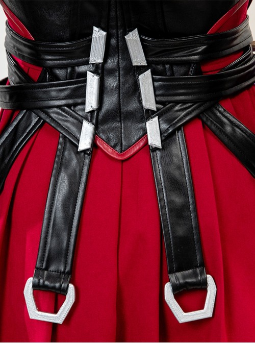Game Marvel Rivals Halloween Cosplay Little Red Riding Hood Psylocke Costume Set Without Shoes